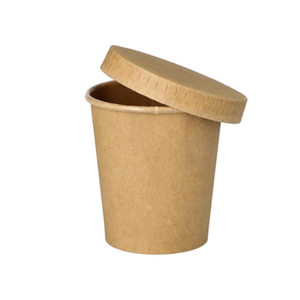 50 Portionsbecher, Pappe 120 ml Ø 6 cm · 6,6 cm braun