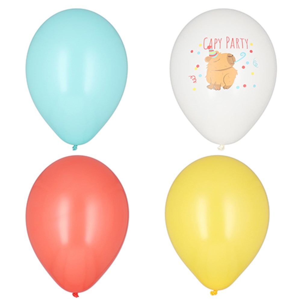 6 Luftballons Ø 29 cm farbig sortiert "Capy Party"
