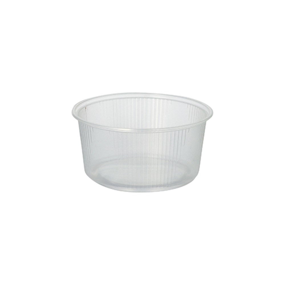 100 Verpackungsbecher, PP rund 250 ml Ø 10,1 cm · 5 cm transparent