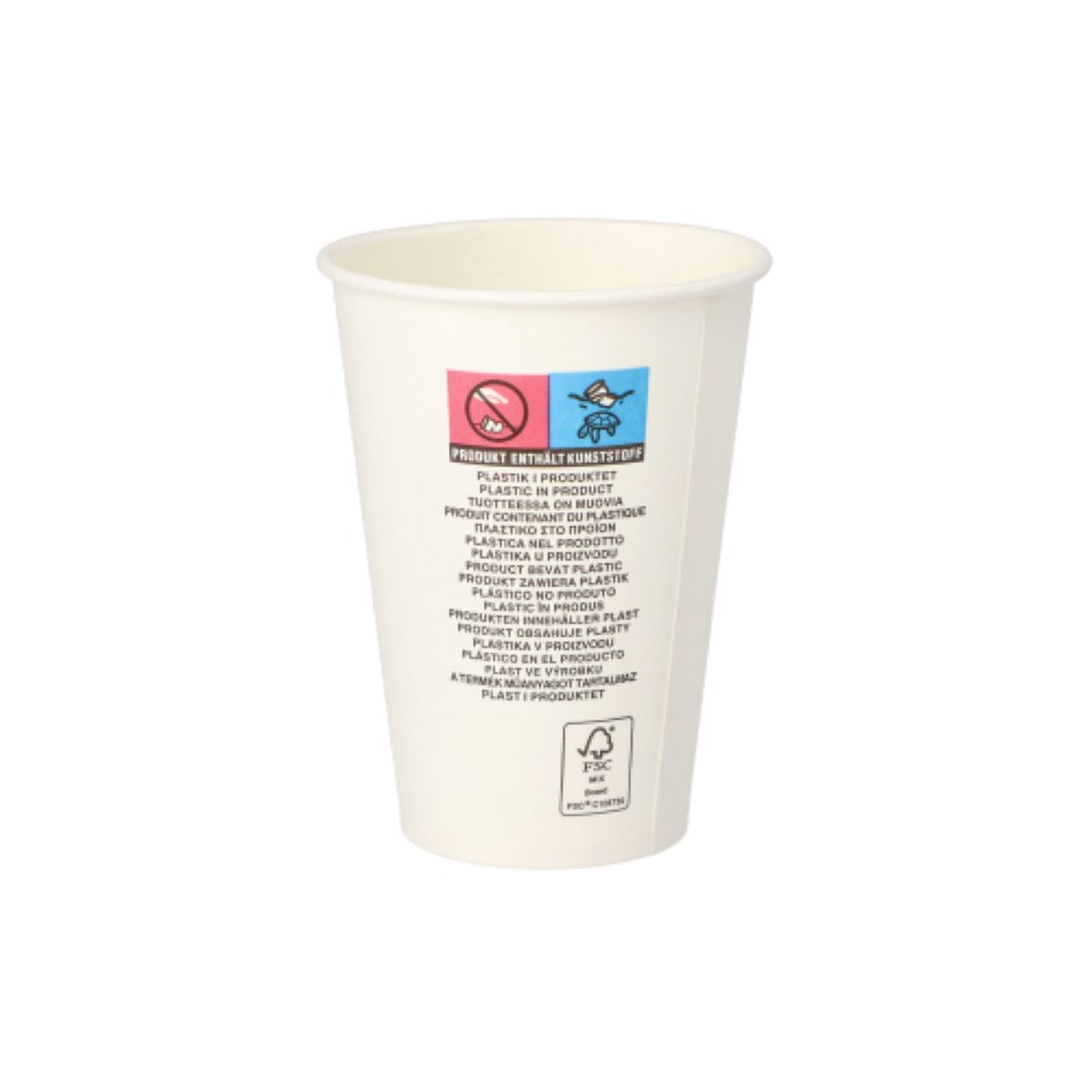 100 Automatenbecher, Pappe "To Go" 0,18 l Ø 7 cm · 9,2 cm weiss
