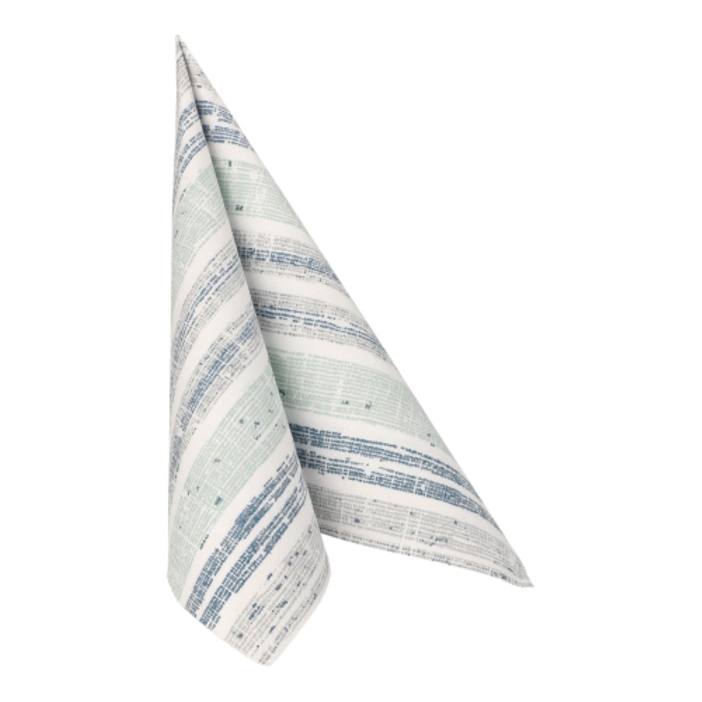 50 Servietten "ROYAL Collection" 1/4-Falz 40 cm x 40 cm dunkelblau "Stripes"