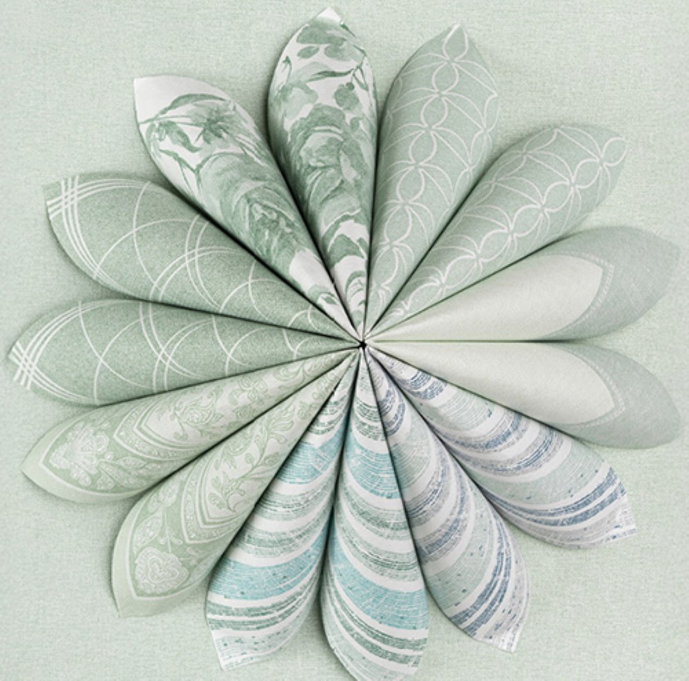 50 Servietten "ROYAL Collection" 1/6-Falz 48 cm x 33 cm dunkelgrün "Kitchen Craft"