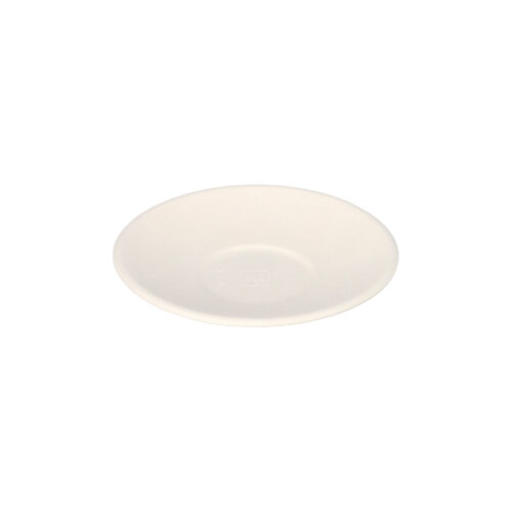 50 Teller Zuckerrohr "pure" rund Ø 9 cm · 1,3 cm weiss "Cella"