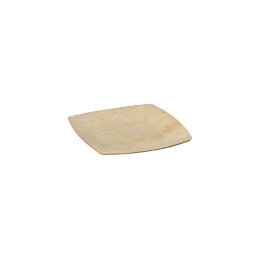 25 Teller, Palmblatt "pure" 10 cm x 10 cm natur "QUADRATO"
