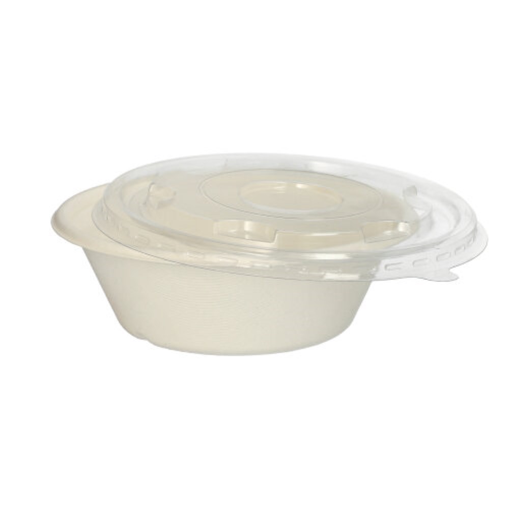 25 Schalen, Zuckerrohr "pure" 600 ml Ø 17 cm · 5,5 cm weiss