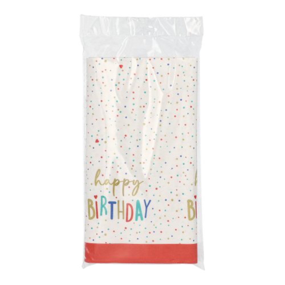 Tischdecke, Papier 120 cm x 180 cm "Happy Birthday"