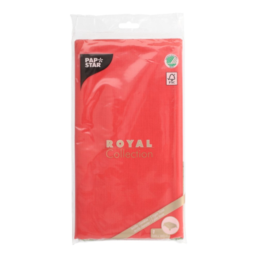 Tischdecke, Tissue "ROYAL Collection" 120 cm x 180 cm rot