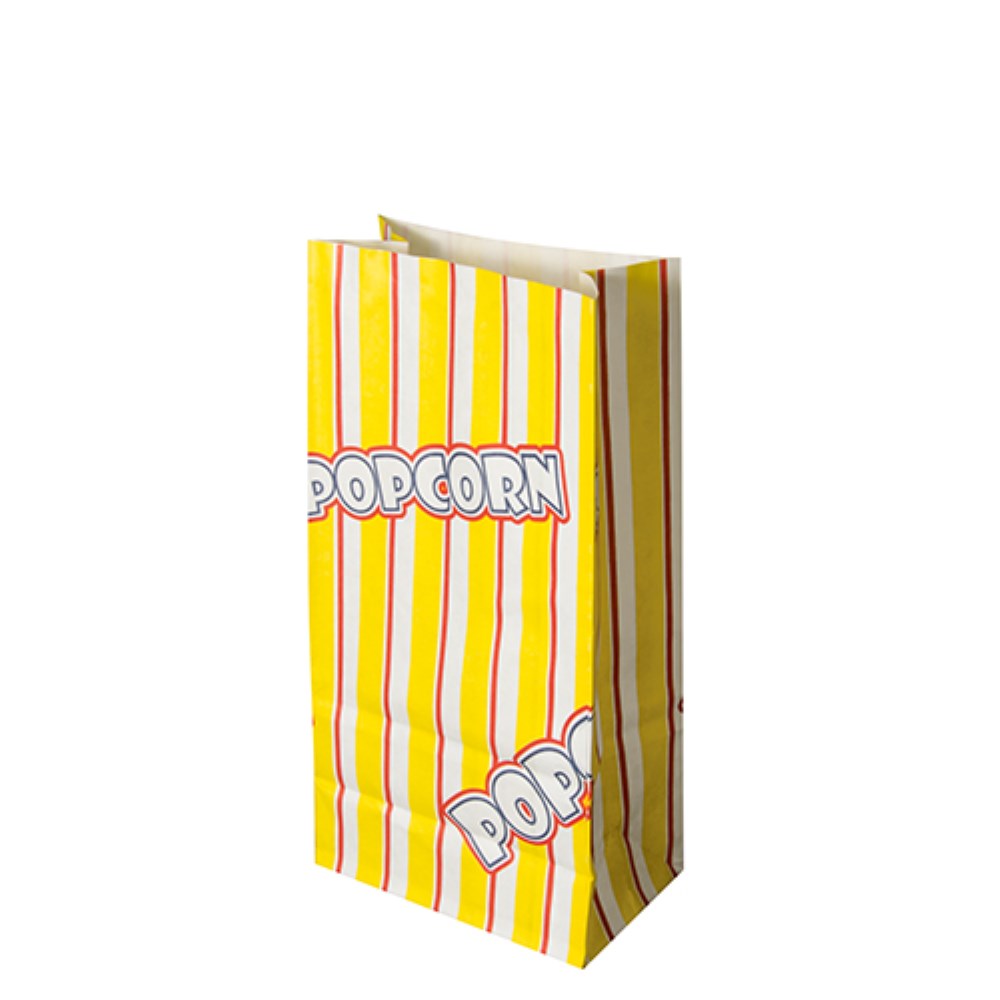 100 Popcorn Tüten, Pergament-Ersatz 1,3 l 21 cm x 10,5 cm x 6 cm "Popcorn" fettdicht