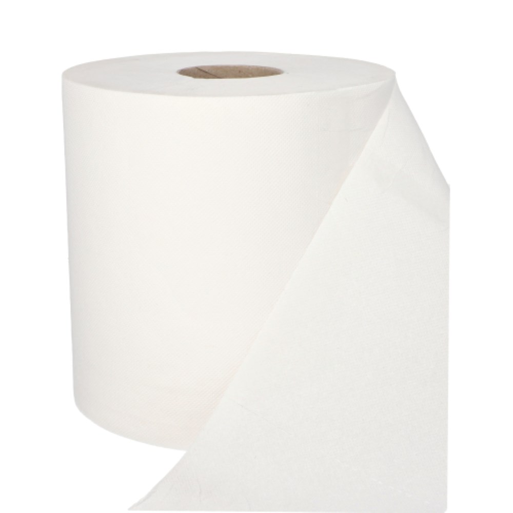 6 Universalrollen Ø 19 cm · 109 m x 19,5 cm "Mikroprägung" Handtuchrollen, Innenauszug, 445 Blatt