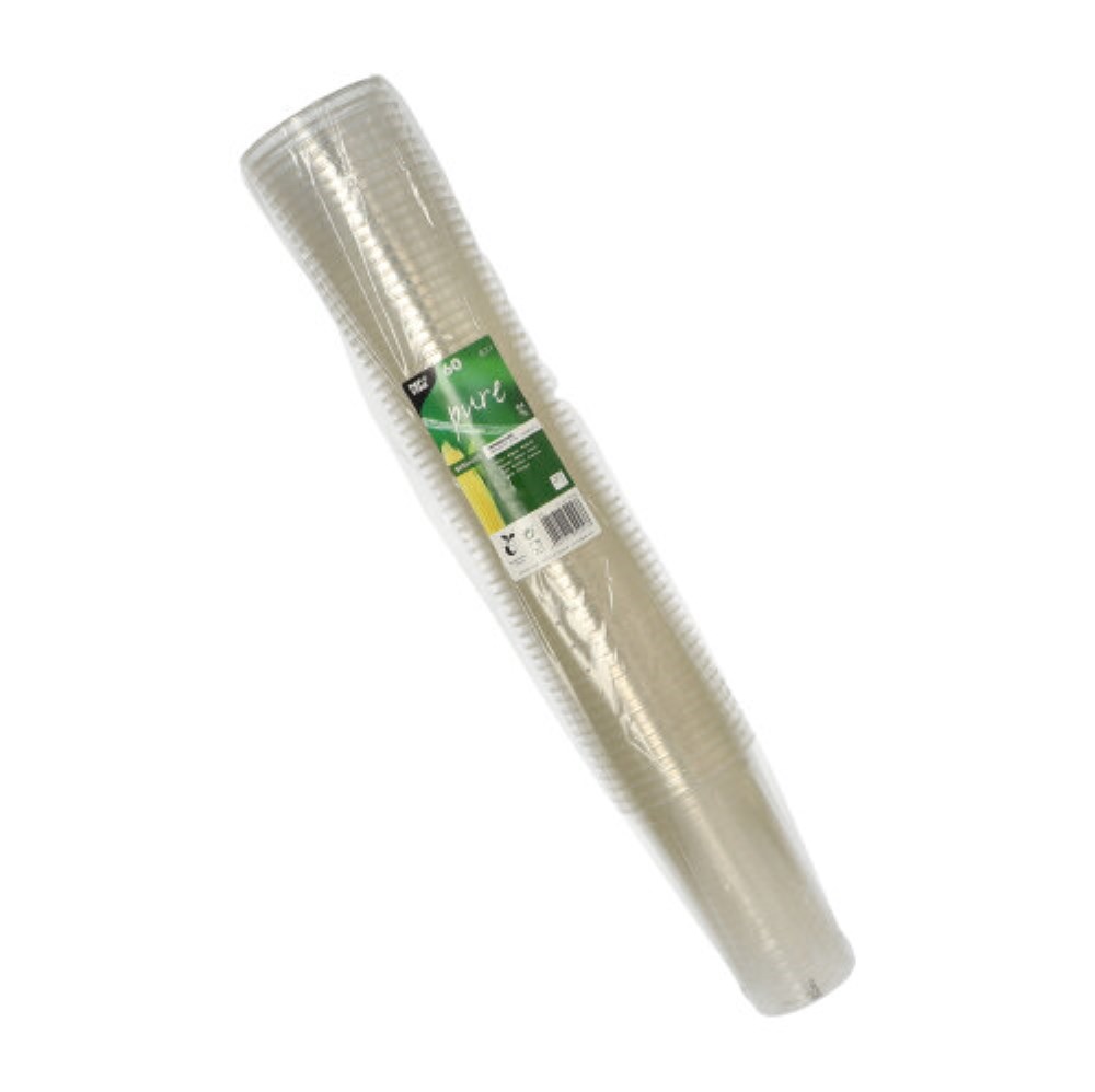 60 Kaltgetränkebecher, PLA "pure" 0,5 l Ø 9,5 cm · 15,14 cm glasklar 60 Kaltgetränkebecher, PLA "pure" 0,5 l Ø 9,5 cm · 15,14 cm glasklar