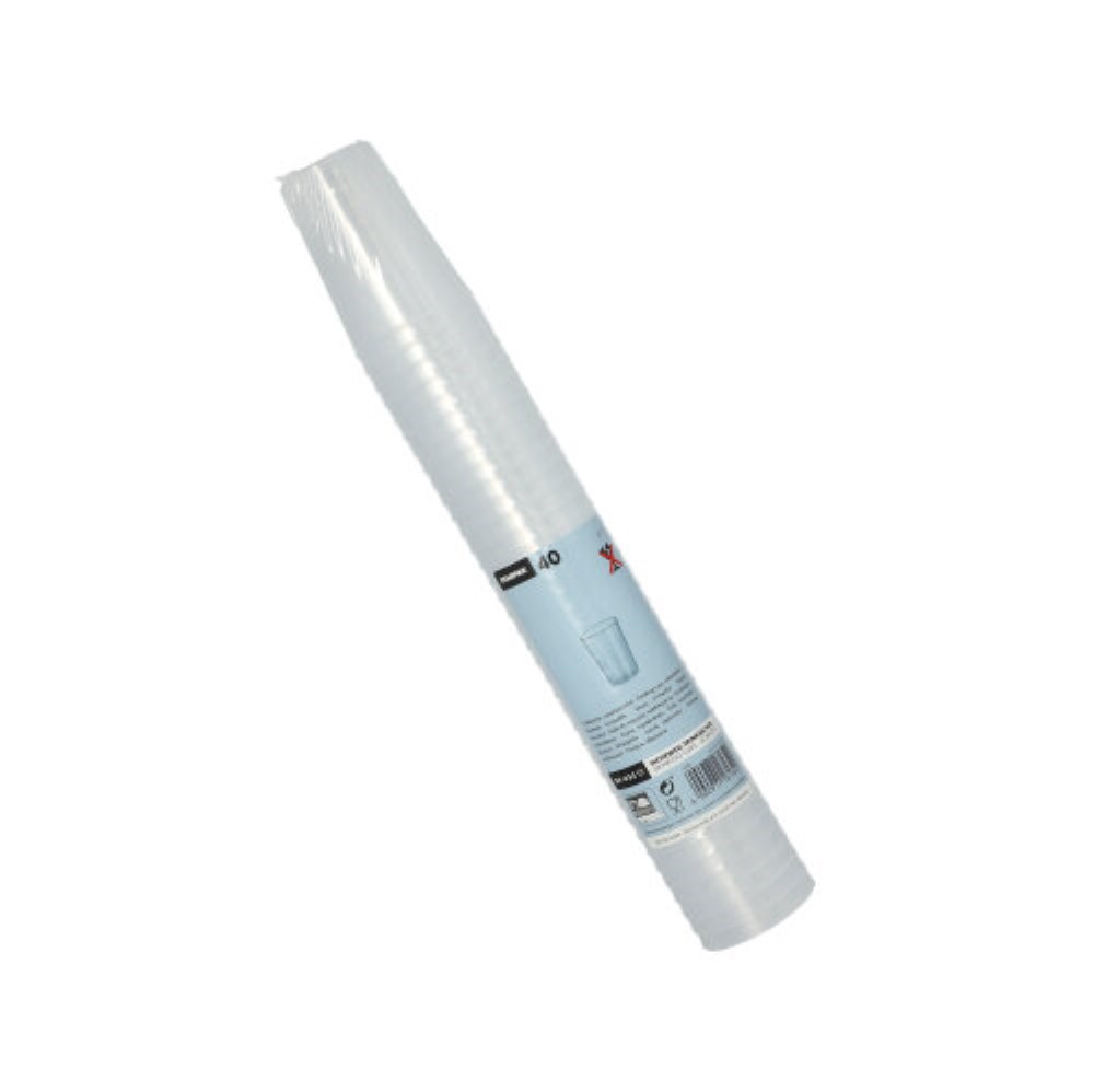 40 Mehrweg-Trinkbecher PP 0,1 l Ø 5,2 cm · 7,4 cm transluzent