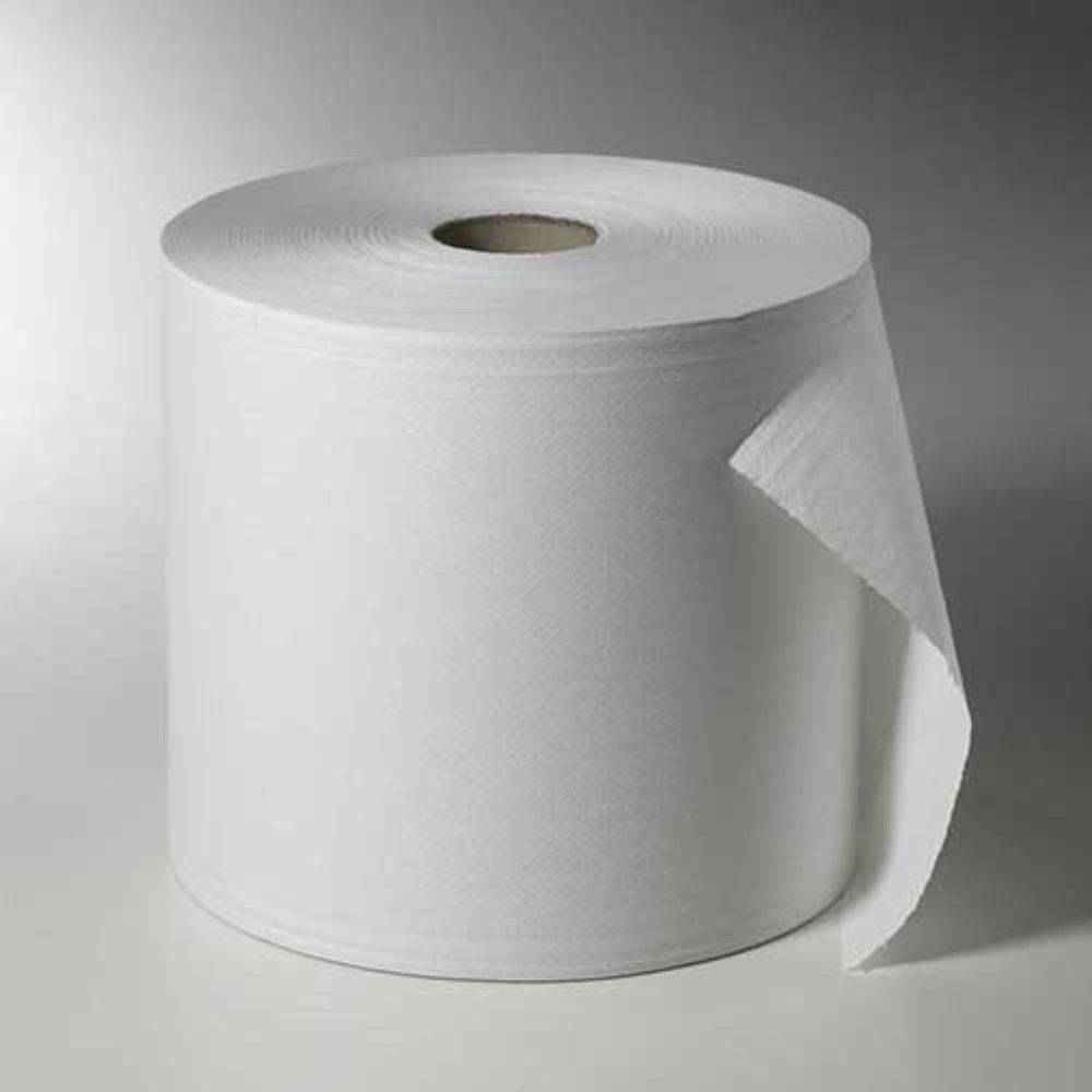Putzrolle, 2-lagig extranassfest Ø 33 cm · 570 m x 28 cm weiss 1.500 Abrisse 38 x 28 cm, Hülse Ø 7cm