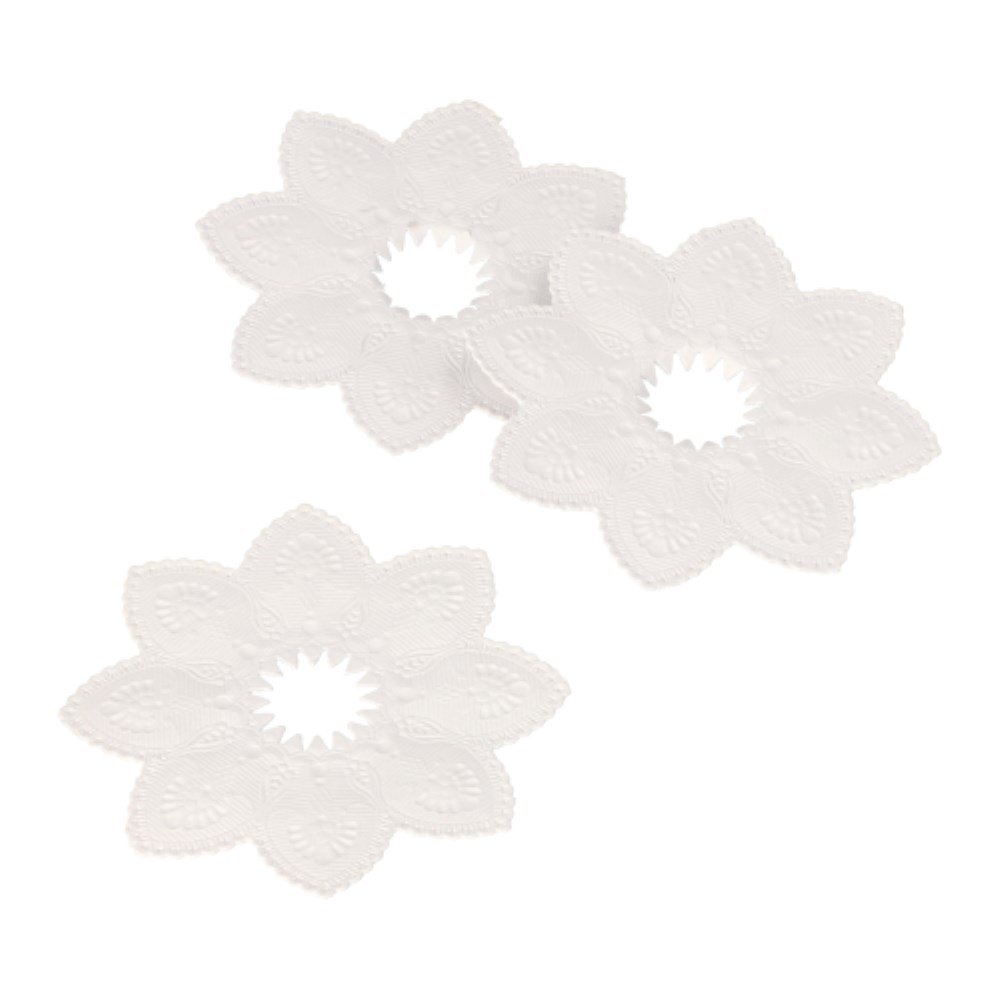100 Kerzen-Manschetten rund Ø 10 cm weiss