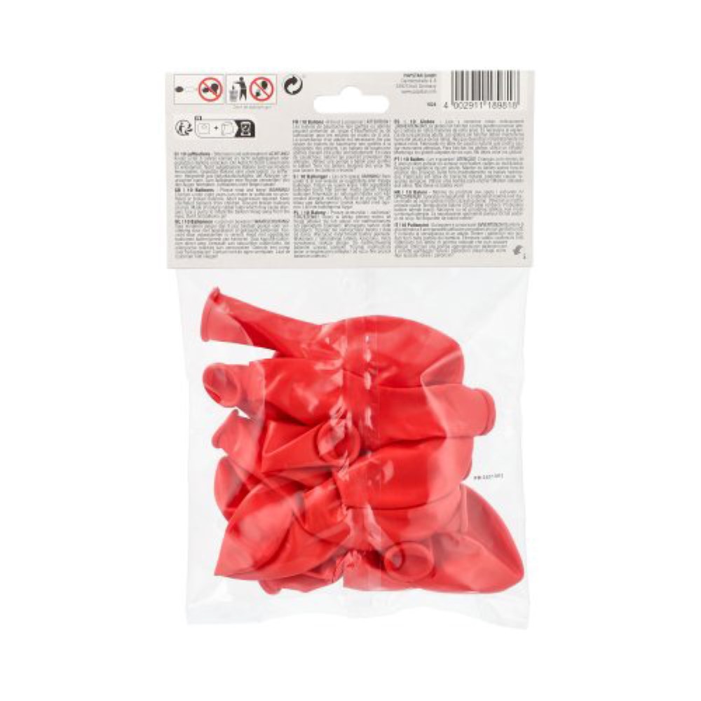 10 Luftballons Ø 25 cm rot
