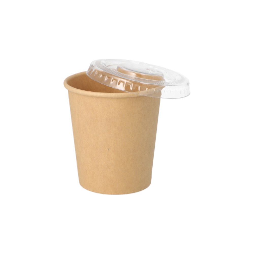 50 Portionsbecher, Pappe 120 ml Ø 6 cm · 6,6 cm braun