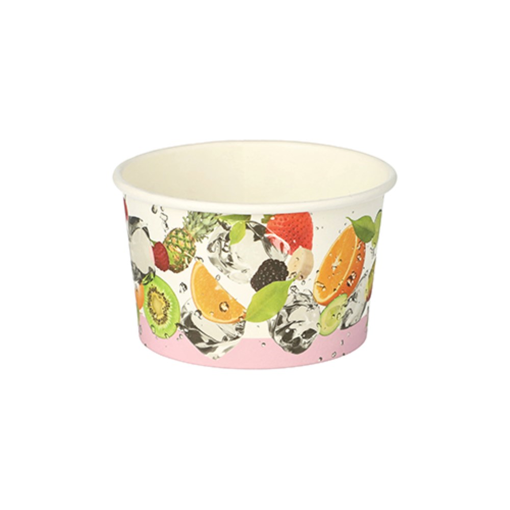 50 Eisbecher, Pappe 150 ml Ø 9,2 cm · 5 cm "Früchte"
