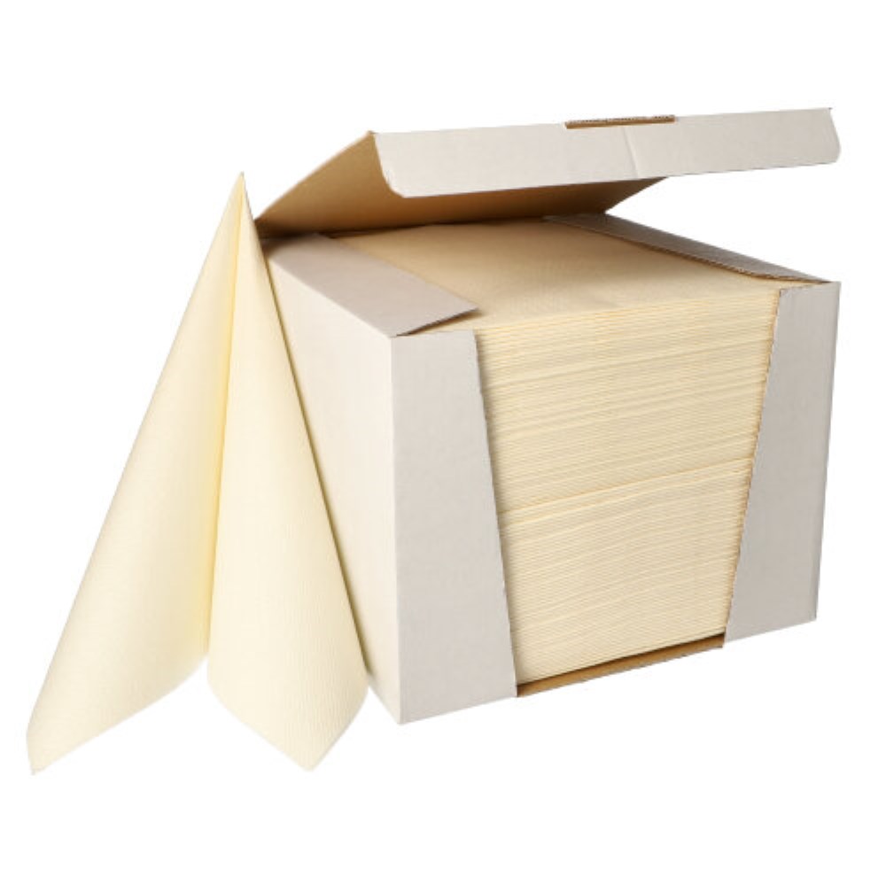 100 Servietten "ROYAL Collection" 1/4-Falz 40 cm x 40 cm champagner