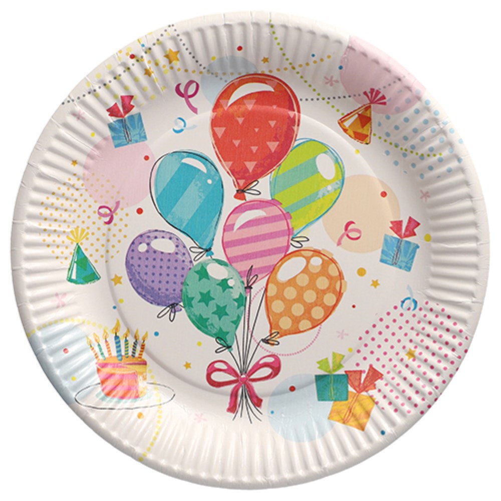 50 Teller, Pappe rund Ø 23 cm "Fete"