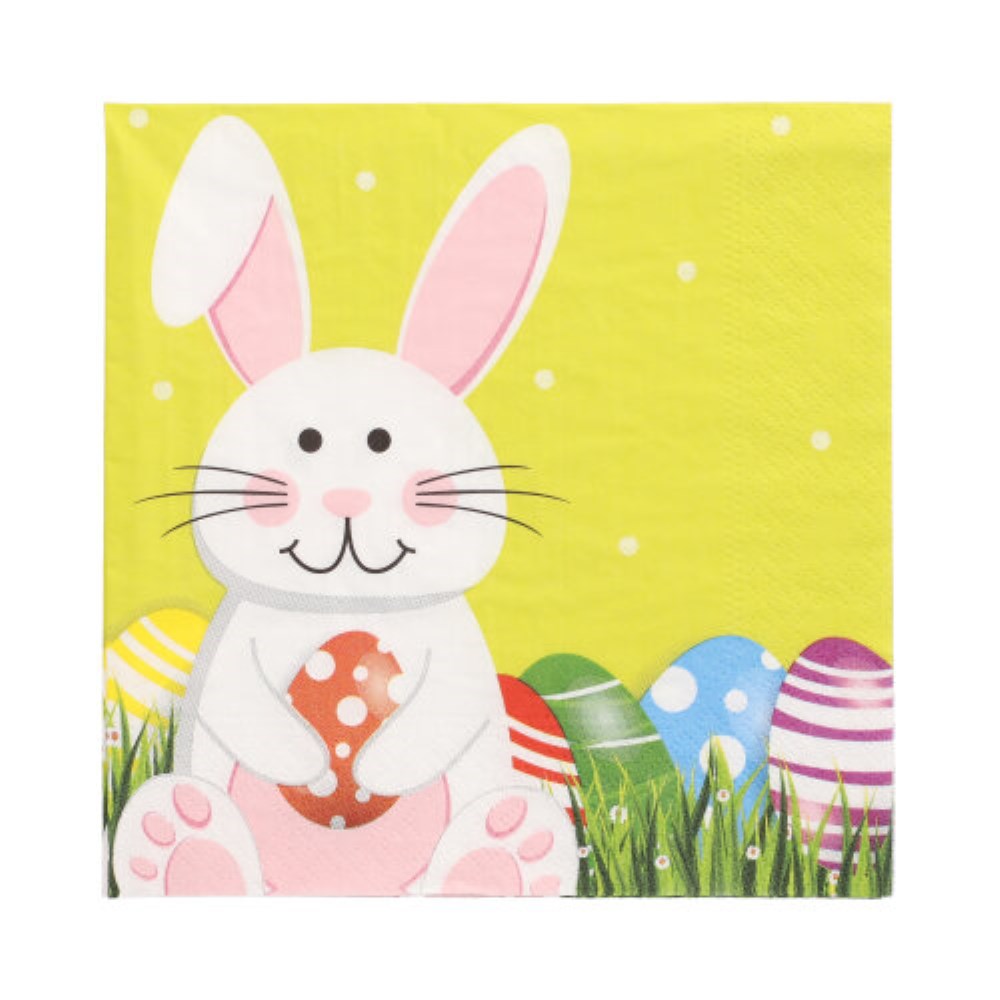 20 Servietten, 3-lagig 1/4-Falz 33 cm x 33 cm "Easter Bunny" 20 Servietten, 3-lagig 1/4-Falz 33 cm x 33 cm "Easter Bunny"