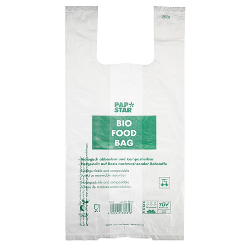 100 Hemdchen-Tragetaschen, Bio-Folie 55 cm x 28 cm x 20 cm transparent Knotenbeutel auf Rolle 100 Hemdchen-Tragetaschen, Bio-Folie 55 cm x 28 cm x 20 cm transparent Knotenbeutel auf Rolle