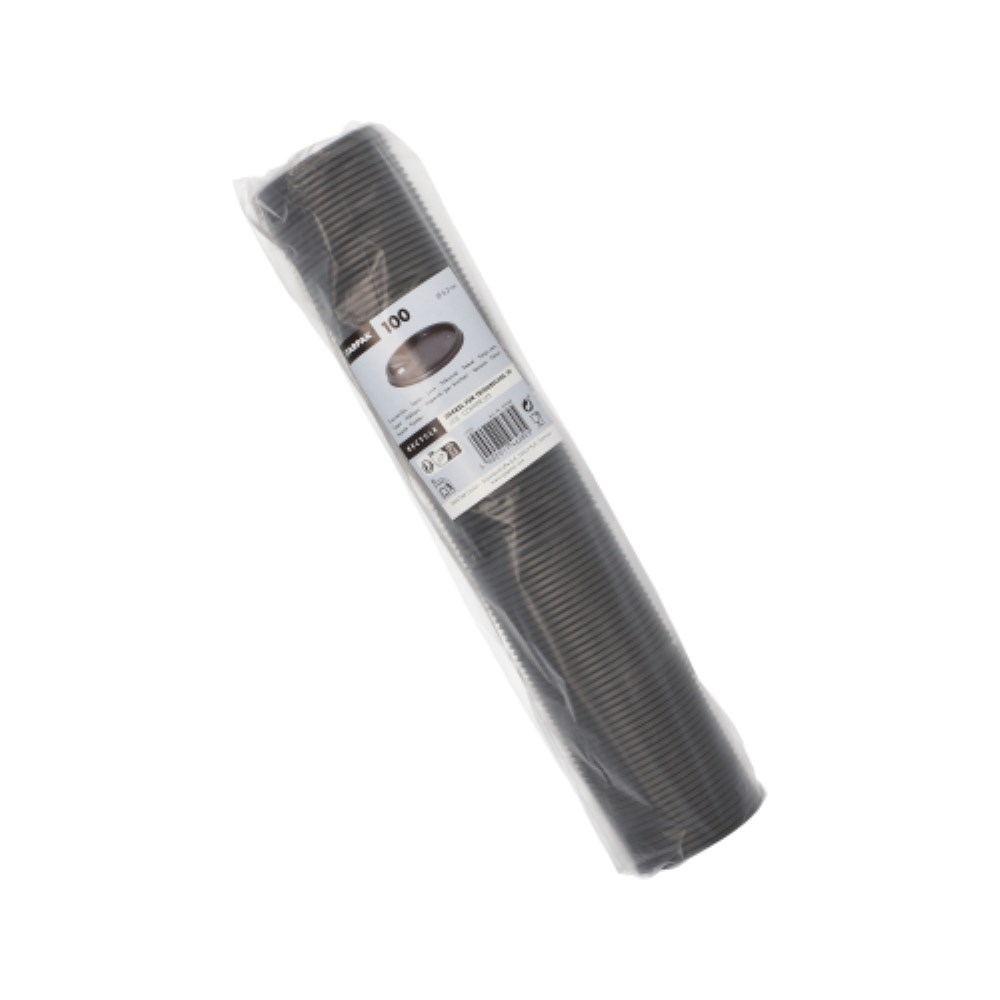 100 Deckel PS "To Go" rund Ø 6,3 cm schwarz