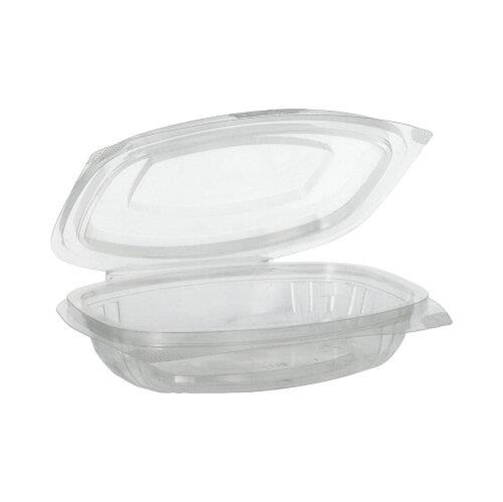 50 Feinkost- und Salatschalen mit Klappdeckeln, PLA "pure" 250 ml 3,1 cm x 16,1 cm x 13,2 cm glasklar