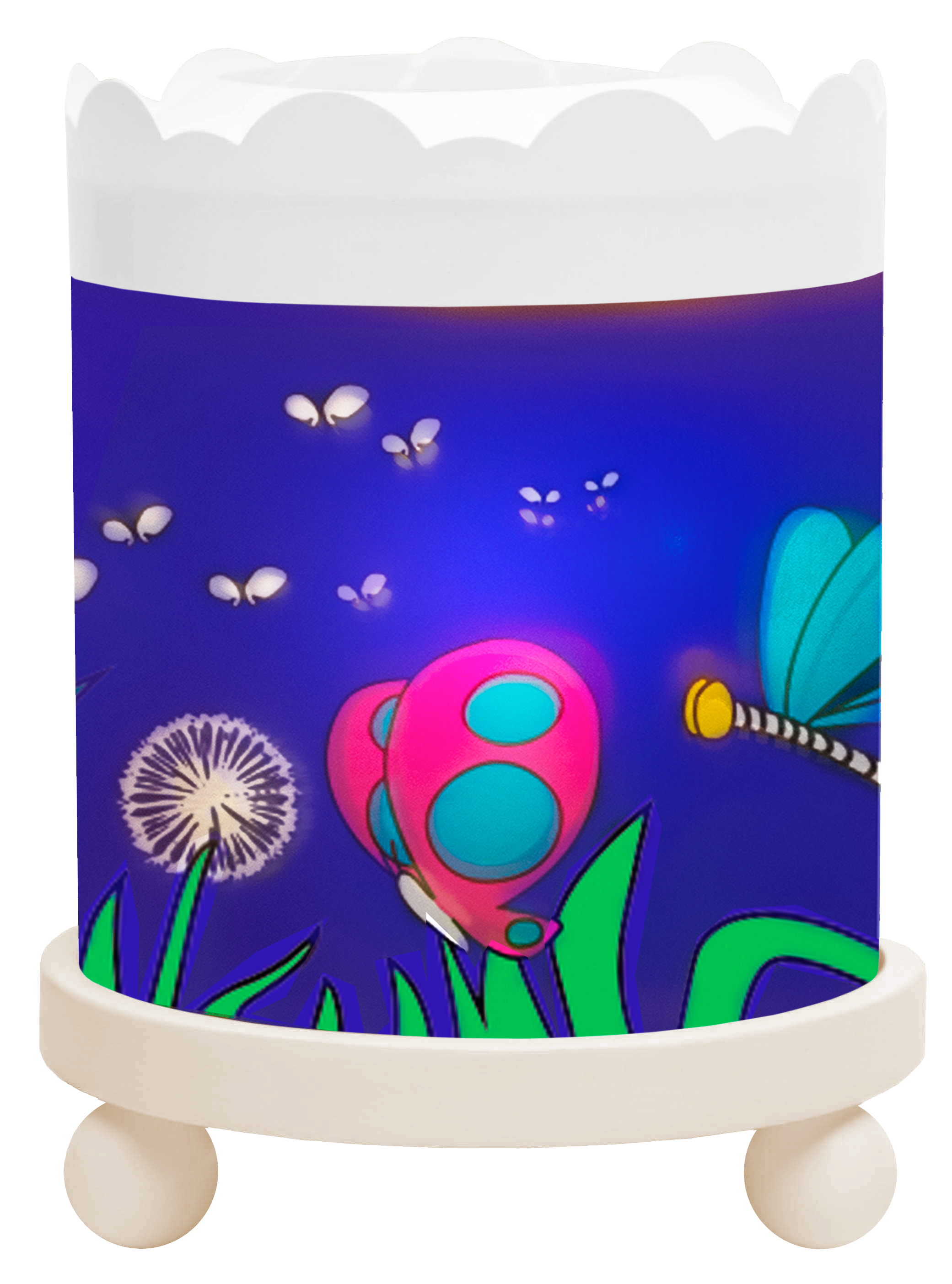Nacht Licht - Magische Karussel Schmetterling - Weiss 12V
