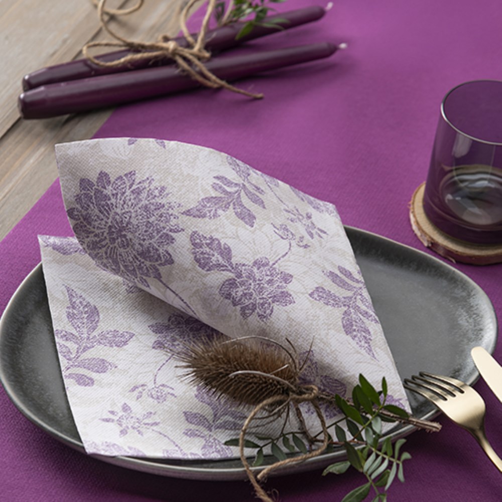 Tischläufer, Tissue "ROYAL Collection" 5 m x 40 cm lila