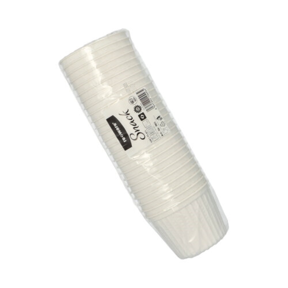 25 Mehrweg-Snack- und Suppenbecher PP 500 ml Ø 11,5 cm · 8,5 cm weiss