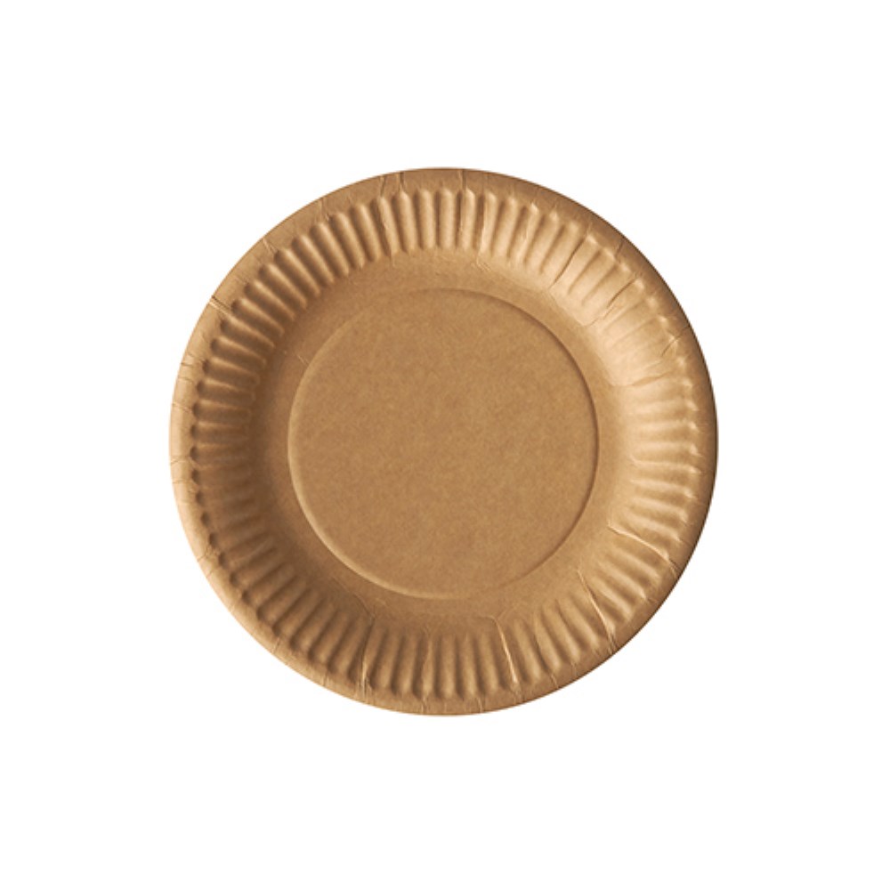 100 Teller, Pappe "pure" rund Ø 15 cm braun