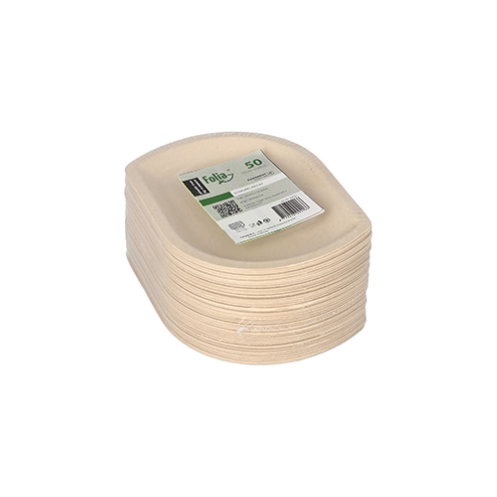 50 Snacktrays Zuckerrohr 1 cm x 13,2 cm x 9,7 cm natur