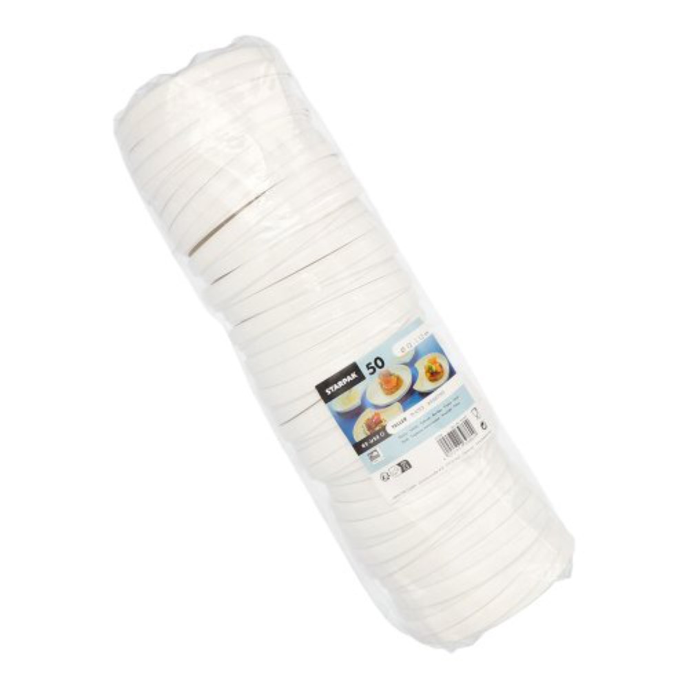 50 Mehrweg-Teller rund Ø 12 cm · 1,2 cm weiss "Cella"