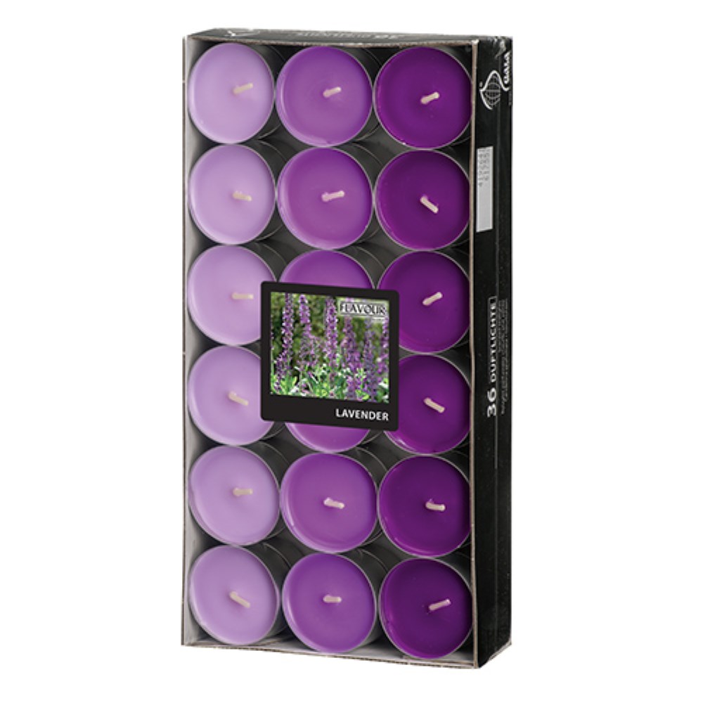 36 "GALA" Duftlichte Ø 38 mm · 17 mm violett - Lavender "Ton in Ton"