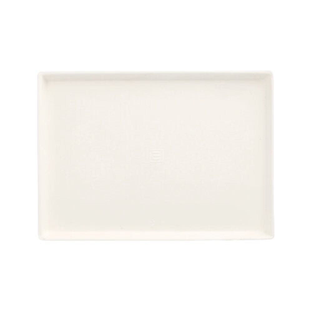 50 Teller Zuckerrohr "pure" eckig 17,5 cm x 12,5 cm x 1 cm weiss "Cella"