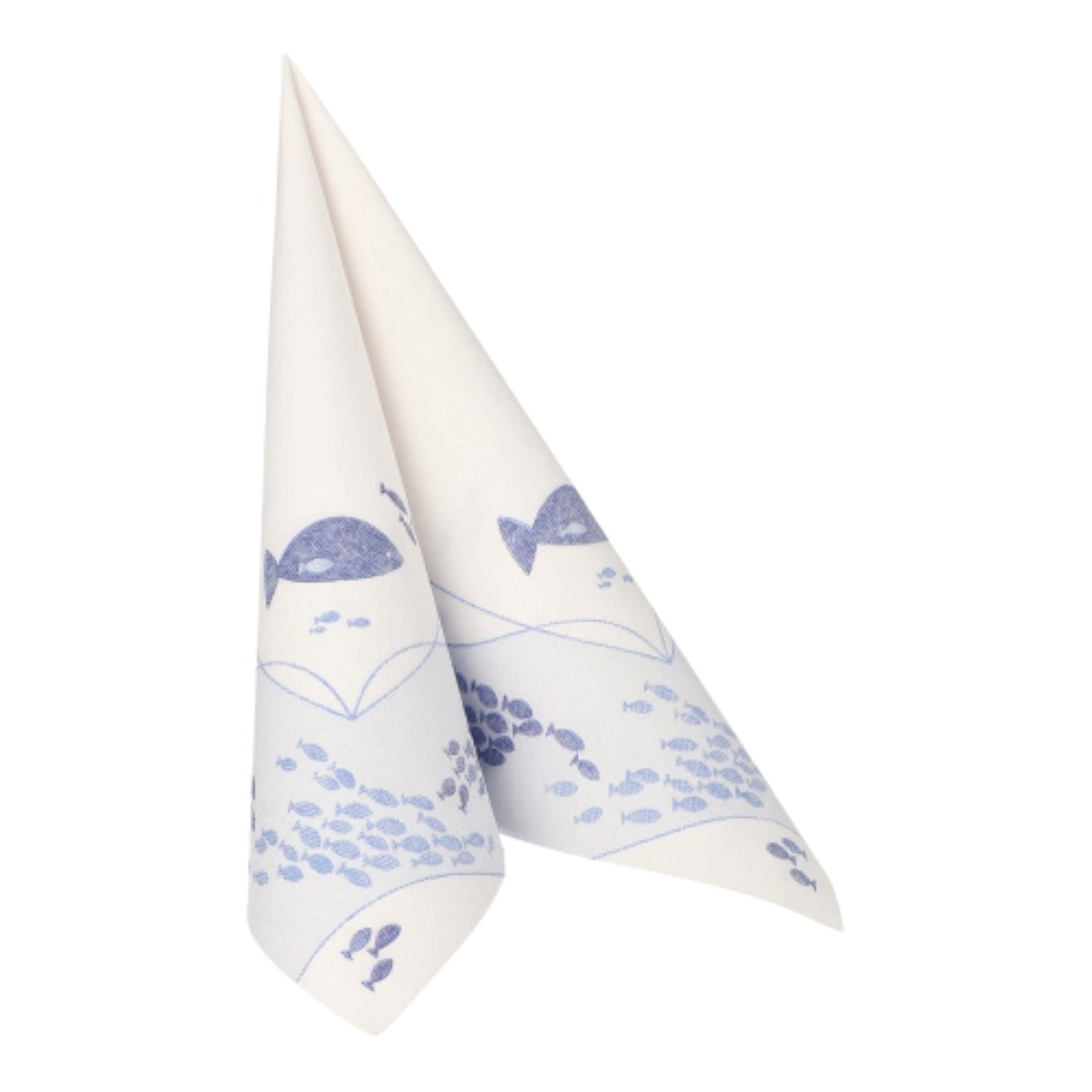 50 Servietten "ROYAL Collection" 1/4-Falz 40 cm x 40 cm "Fish"