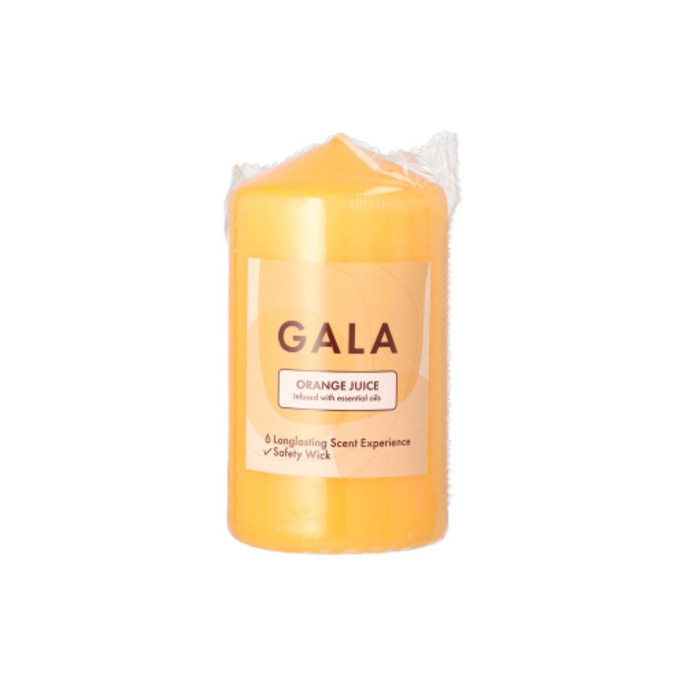 "GALA" Duft-Stumpenkerze Ø 58 mm · 110 mm orange - Orange Juice