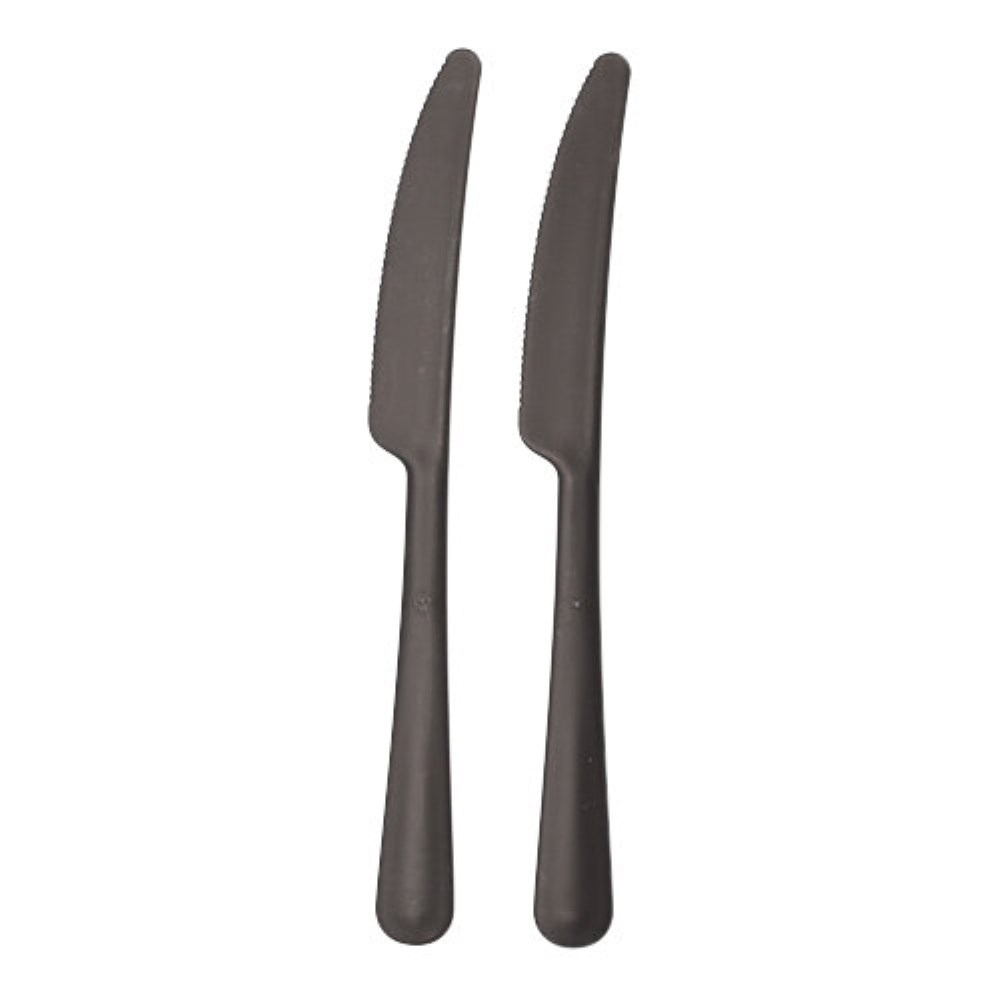 200 "Circulware" Mehrweg-Messer PP-MF 19,7 cm schwarz "Gaia" extra stabil, in Spenderbox