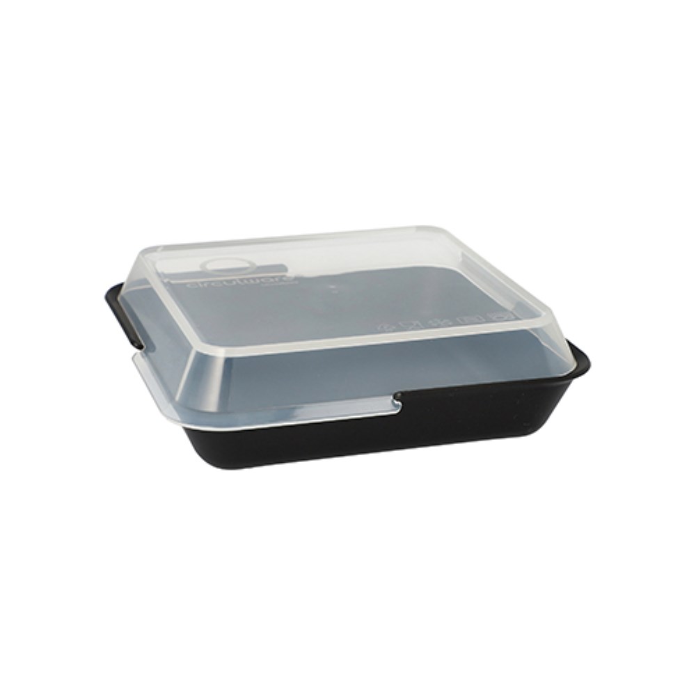 24 "Circulware" Mehrweg-Schalen Mix & Match eckig 3 cm x 15,6 cm x 11,7 cm schwarz