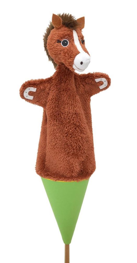 Stabpuppe Pferd - made in Europe - Vintage Spielzeug