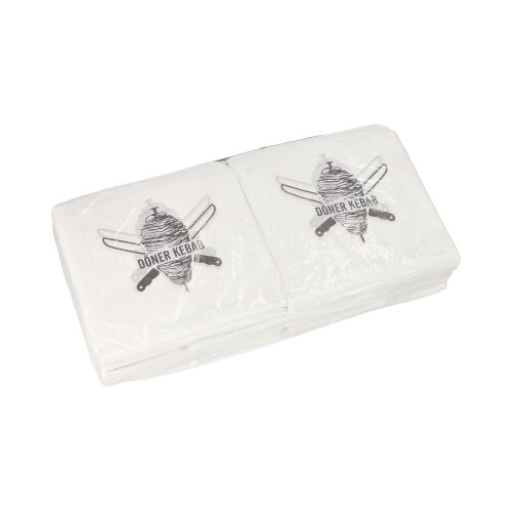 1000 Döner-Kebab-Tüten Kraftpapier 16 cm x 16 cm weiss