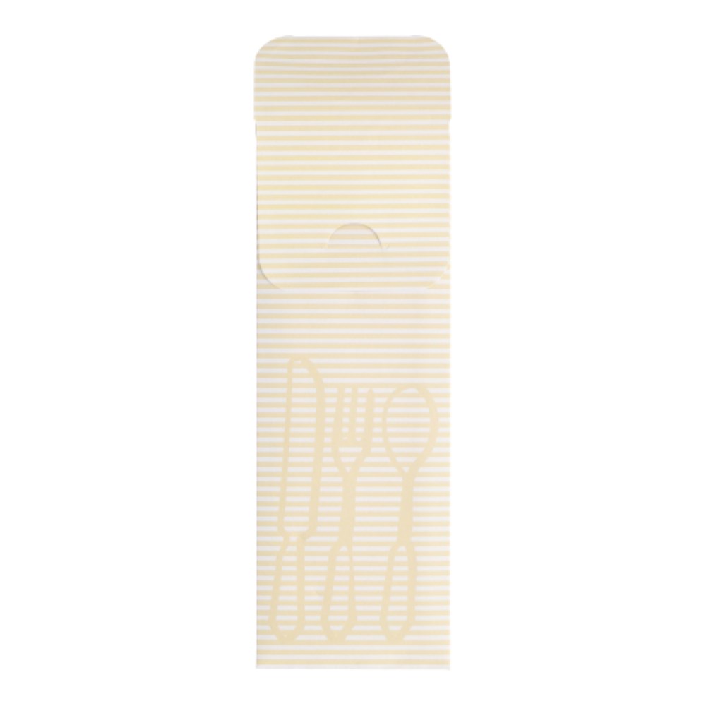 100 Bestecktaschen 23,5 cm x 7,3 cm creme inkl. farbiger Serviette