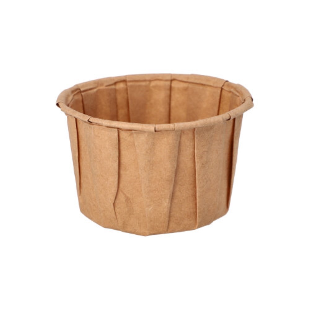 100 Dressingbecher, Papier "pure" 110 ml Ø 7 cm · 4,2 cm braun