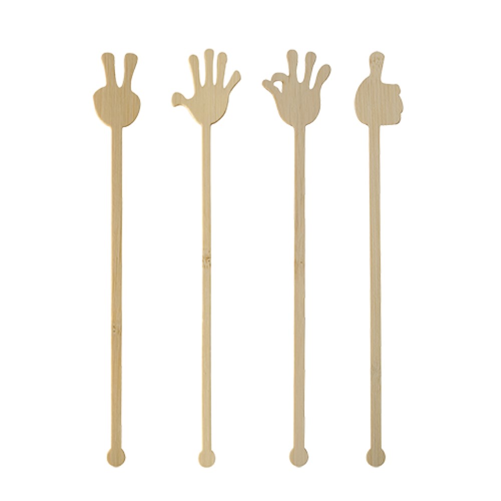 100 Getränke-Quirle, Bambus "pure" 21 cm "Hands"