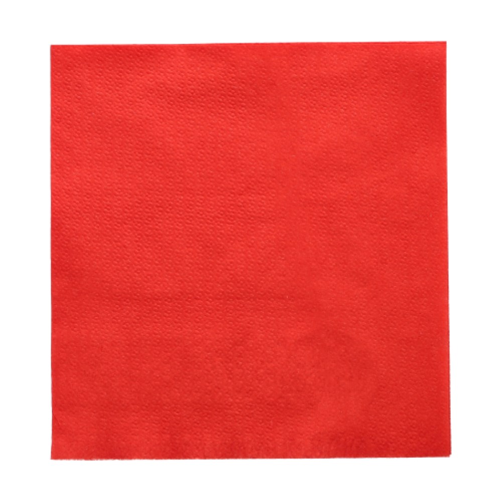 500 Servietten, 1-lagig 1/4-Falz 33 cm x 33 cm rot
