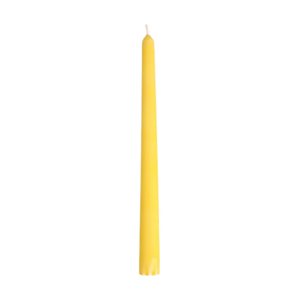 8 Leuchterkerzen Ø 2,2 cm · 25 cm gelb aus 100 % Stearin