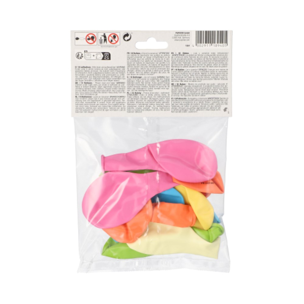 10 Luftballons Ø 25 cm farbig sortiert "Pastel"