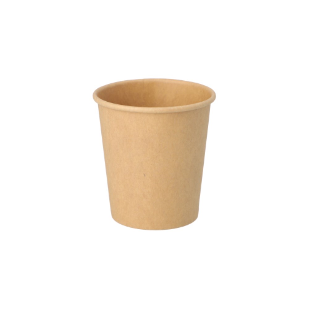 50 Portionsbecher, Pappe 120 ml Ø 6 cm · 6,6 cm braun
