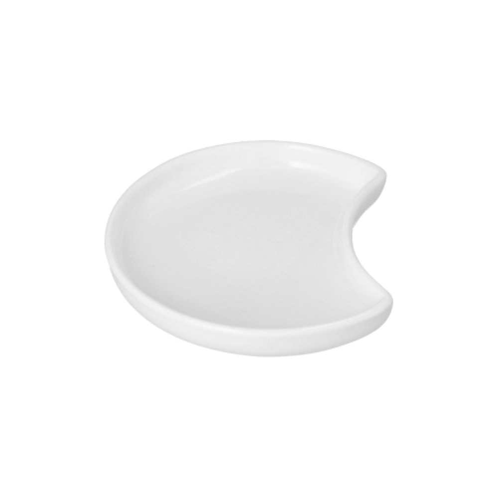 Teller Porzellan Halbmond Ø 9 cm · 1,2 cm weiss "Ano"