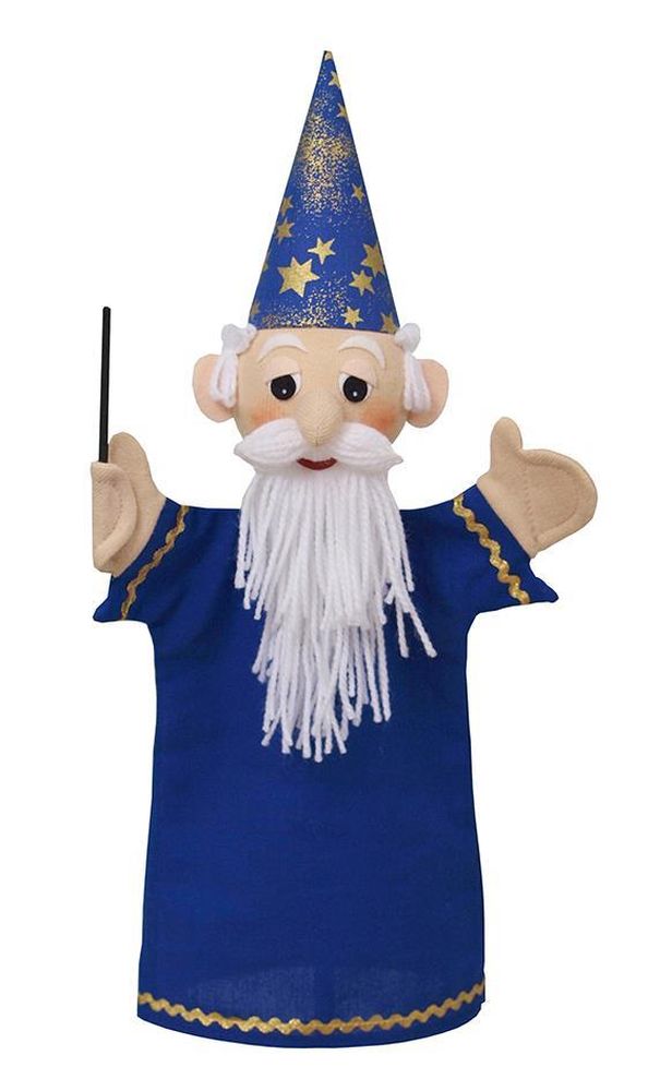 Handpuppe Zauberer 36 cm - Made in Europe - Winterspielzeug
