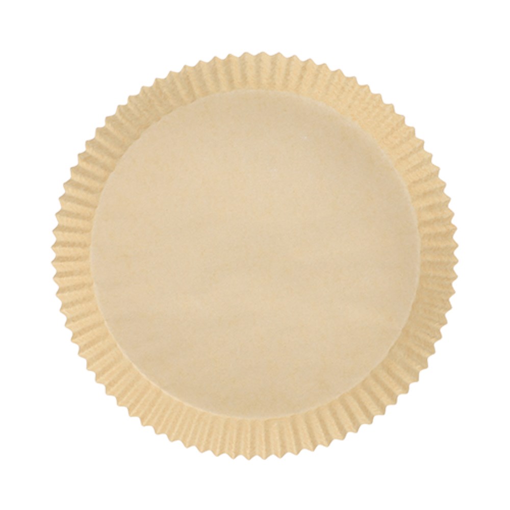 100 Backpapiere Ø 20 cm · 4,5 cm braun für Heißluftfritteusen